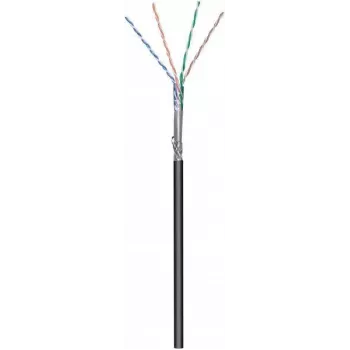 DSIT CAT6 S/FTP 50m venkovní síťový kabel na cívce, černý CCA (DC-OUT-SFTP6CCA-50S)
