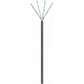 DSIT CAT6 venkovní síťový kabel U/UTP AWG 23/1 plný vodič 305 m černý CCA