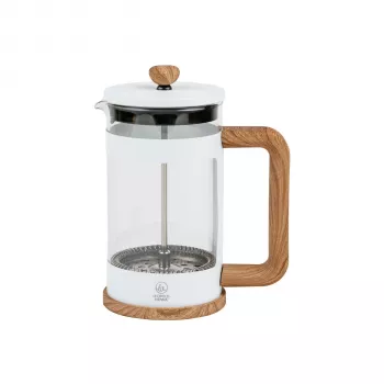 Leopold Vienna Franca French Press Coffee & Tea Maker, 600 ml, White