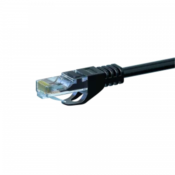 DSIT CAT 6 U/UTP síťový patch kabel, 1m, černý, CCA, RJ45