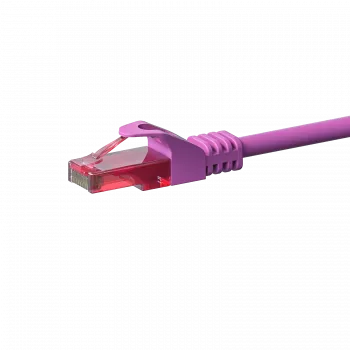 DSIT CAT6 síťový kabel, U/UTP, 0,15 m, růžový, 100% měď (DC-69-001)