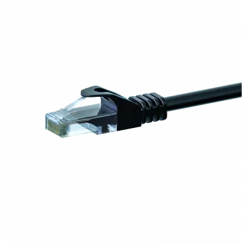 DSIT CAT 6 U/UTP síťový patch kabel, 7,5 m, černý, CCA, RJ45, 1 Gbit/s, 250 MHz