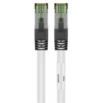 DSIT RJ45 síťový kabel S/FTP PiMF s CAT 8 kabelem bílý 1m