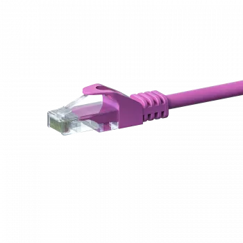 DSIT CAT5e U/UTP síťový patch kabel, 0,25 m, růžový, 100% měď, RJ45, 1 Gbit/s (DC-59-002)