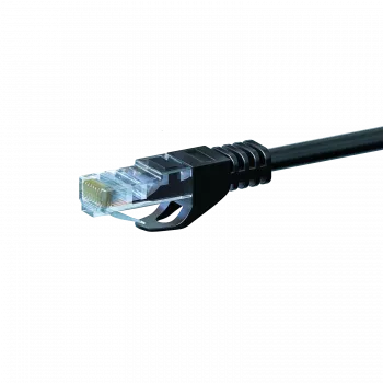 DSIT CAT 5e U/UTP síťový kabel, RJ45 samec na samce, 10m, černý, CCA