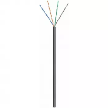 DSIT CAT6 venkovní síťový kabel U/UTP AWG 24/7 flexibilní 100m černý