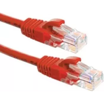DSIT CAT6a síťový kabel 100% měď - U/UTP - 2 metry - červený (DC-U6A5-020)