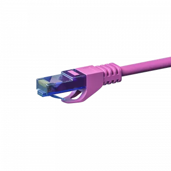 DSIT CAT6a U/UTP 100% měď síťový kabel, 15m, růžový