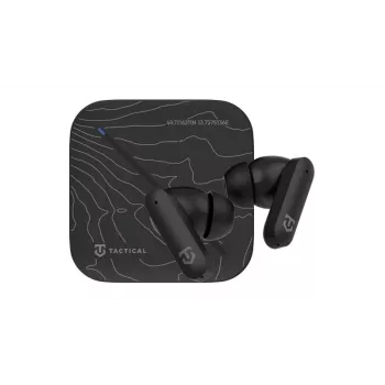 Bezdrátová sluchátka Tactical StrikePods Bahna CrudeOil True Wireless ANC s režimem nízké latence, IPX5, výdrží 35 h, Bluetooth 5.3, dotykovým ovládáním, USB-C
