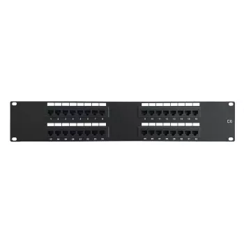 DSIT 19 inch Cat6 UTP 32portový patch panel 2U černý