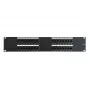 DSIT 19 inch Cat6 UTP 32portový patch panel 2U černý