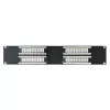 DSIT 19 inch Cat6 UTP 32portový patch panel 2U černý