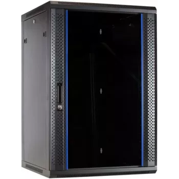DSIT 22U nástěnná serverová skříň se skleněnými dvířky 600x600x1100mm (DS6622-WAND)