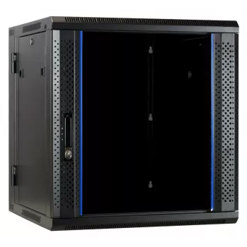 DSIT DS6612-DOUBLE oboustranná nástěnná serverová skříň se skleněnými dvířky, šířka 600 mm