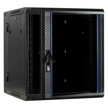 DSIT DS6612-DOUBLE oboustranná nástěnná serverová skříň se skleněnými dvířky, šířka 600 mm