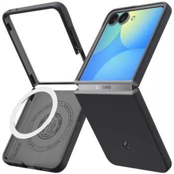 SPIGEN Nano Pop MagSafe pouzdro pro Samsung Galaxy Z Flip8 - Black Sesame