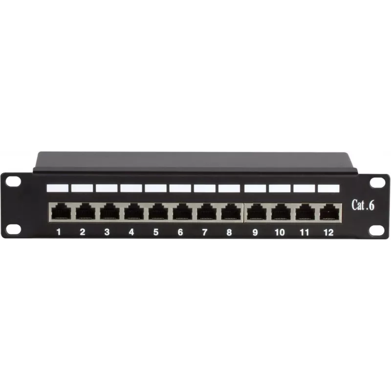 DSIT DS-10Patch6-12FTP 10 inch 12portový FTP CAT6 patch panel