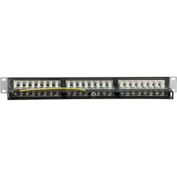 DS-IT CAT6 FTP 48portový 19 inch 2U stíněný patch panel, černý