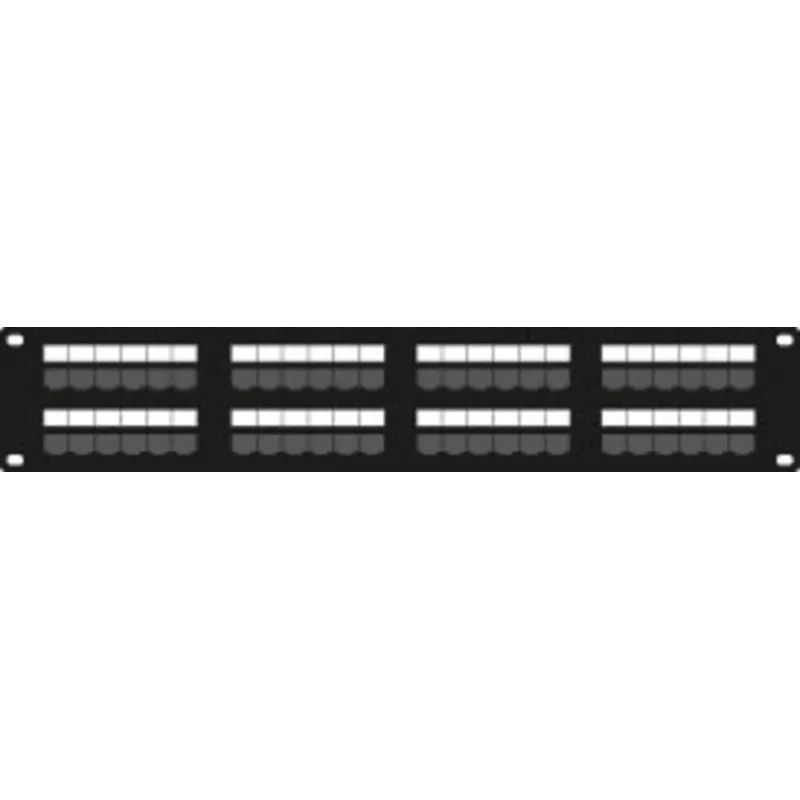 DSIT DS-Patch6-48UTP CAT6 UTP 19 inch 48portový síťový patch panel, 1U, černý