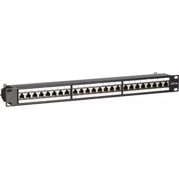 DSIT CAT 6a STP 24portový 19 inch rackový patch panel