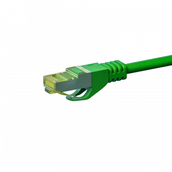 DSIT Cat.7 S/FTP PiMF síťový patch kabel, RJ45, zelený, 0,25 m