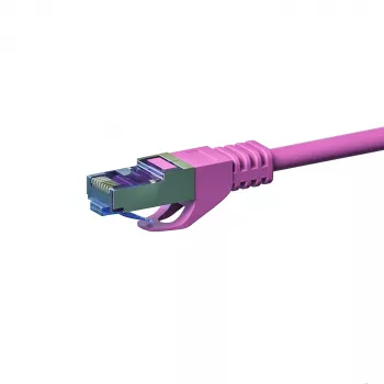 DSIT CAT 6a S/FTP LSOH síťový patch kabel, 20 m, růžový