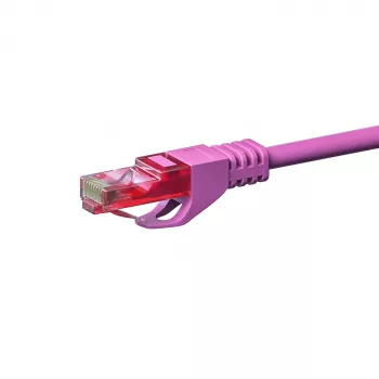 DSIT CAT6 síťový kabel, U/UTP, 50 metrů, růžový, 100% měď (DC-69-500)