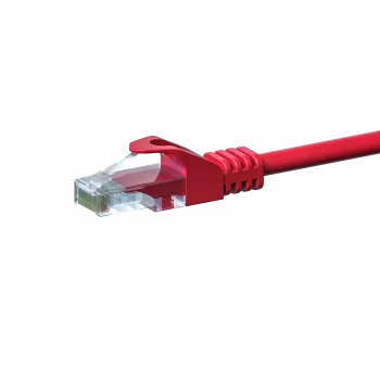 DSIT CAT 5e U/UTP síťový patch kabel, 1 m, červený, CCA, RJ45, Gigabit Ethernet