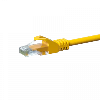 DSIT CAT 5e U/UTP síťový kabel, 10 m, žlutý, CCA, RJ45, 1 Gbit/s, 100 MHz