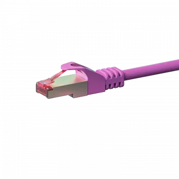DSIT CAT 6 S/FTP LSOH patch kabel, RJ45, 15 m, růžový
