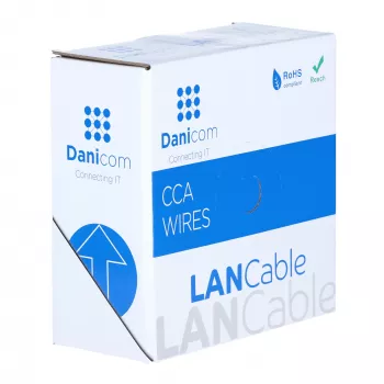 DSIT CAT6 S/FTP 50 m kabel na cívce šedý CCA (DC-SFTP6CCA50S-GRY)