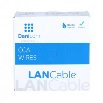 DSIT CAT6 S/FTP 50 m kabel na cívce šedý CCA (DC-SFTP6CCA50S-GRY)