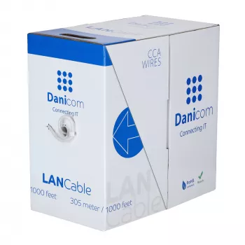 DSIT CAT6 S/FTP síťový kabel AWG 27/7 flexibilní 305 m šedý CCA
