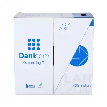 DSIT CAT6 S/FTP síťový kabel AWG 27/7 flexibilní 305 m šedý CCA