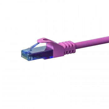 DSIT UTP CAT6a růžový 100% měděný patch kabel 0,25 m DC-U6A9-002