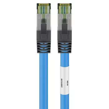DSIT CAT 8 S/FTP PiMF RJ45 síťový patch kabel, 0,25 m, modrý, 40 Gbps, 2000 MHz