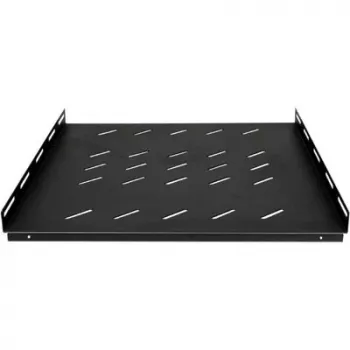 DSIT pevná police pro těžké zatížení pro serverové skříně hluboké 1000 mm – 1U – nosnost 100 kg – černá (DS-SFH100)