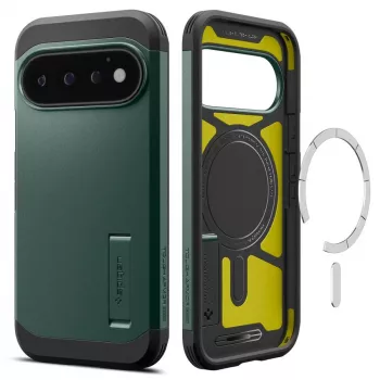 Pouzdro Spigen Tough Armor Mag MagSafe pro Google Pixel 11 Pro – Abyss Green