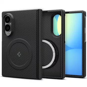 Spigen AirSkin Aramid MagSafe pouzdro pro Samsung Galaxy Z Fold 8 - černé