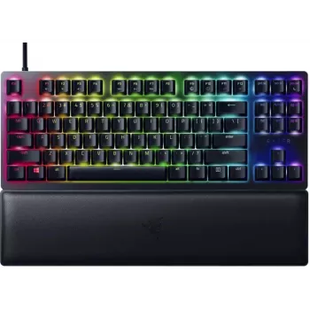 Optická herní klávesnice Razer Huntsman V2 Tenkeyless s kabelem, Clicky Purple spínače, nordic layout, RGB, černá (RZ03-03941300-R3N1)