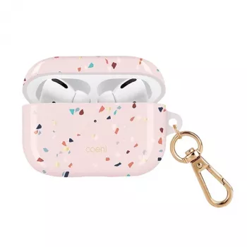 Pouzdro UNIQ Coehl Terrazzo pro Apple AirPods Pro – blush pink