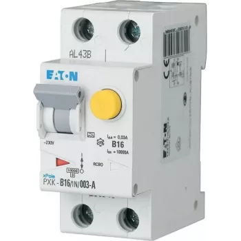 Eaton PXK-B16/1N/003-F RCBO kombinovaný jistič, B16 1P+N 30mA typ A, 230V, 6kA, 2TE