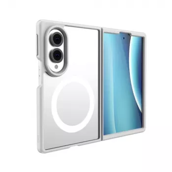 UNIQ Veren AF pouzdro pro Samsung Galaxy Z Fold8 s Magclick Charging, bílé