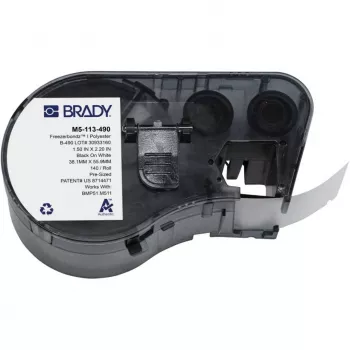 Polyesterové etikety BRADY M5-113-490 FreezerBondz II pro BMP51/BMP53/M511, bílé, 38,1 mm x 25,4 mm, 250 etiket