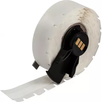 BRADY M6C-375-498 přemístitelný víceúčelový vinylový textilní štítek, bílý, 9,53 mm x 9,14 m