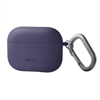 UNIQ Nexo silikonové pouzdro s háčky na uši pro Apple AirPods Pro 2. generace (2022/2023) - fialová Fig