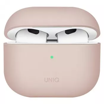 Silikonové pouzdro UNIQ Lino pro Apple AirPods 3. generace – Blush Pink