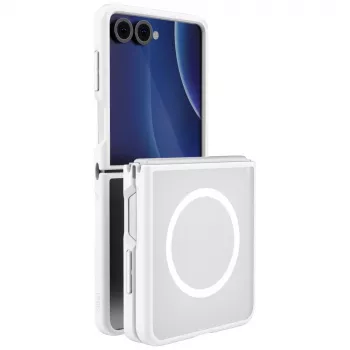 UNIQ Veren AF Magclick nabíjecí pouzdro pro Samsung Galaxy Z Flip8, bílé