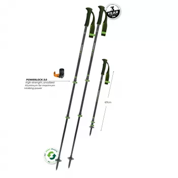Komperdell Carbon EVO Zero Carbon Poles, Green