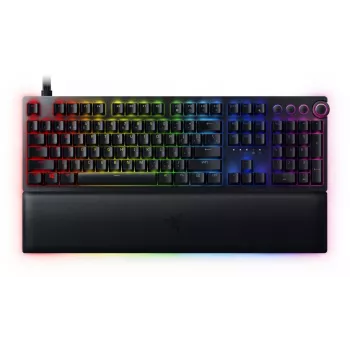 Drátová herní klávesnice Razer Huntsman V2, analogové optické spínače, US rozložení, RGB, černá (RZ03-03610100-R3M1)